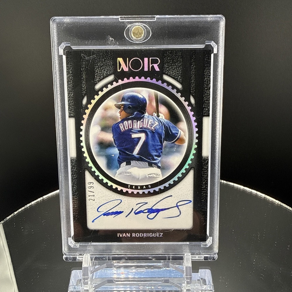 Panini 2026 Noir Baseball Ivan Rodriguez Rangers Auto Insert #SS-IR /99